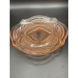 Pink Domed Cheese/Butter Plate Only